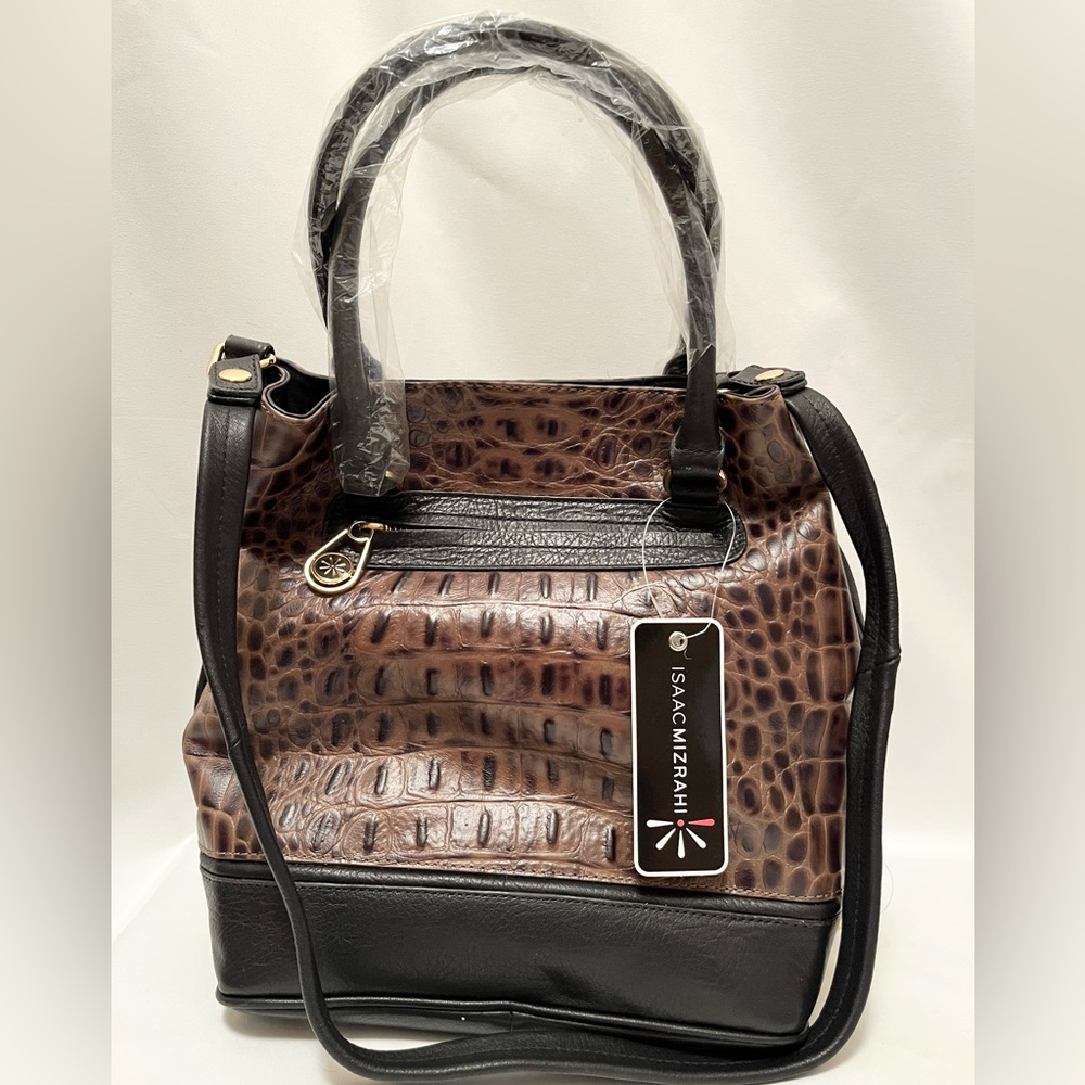 Purse, handbag, Isaac Mizrahi, crocodile pattern